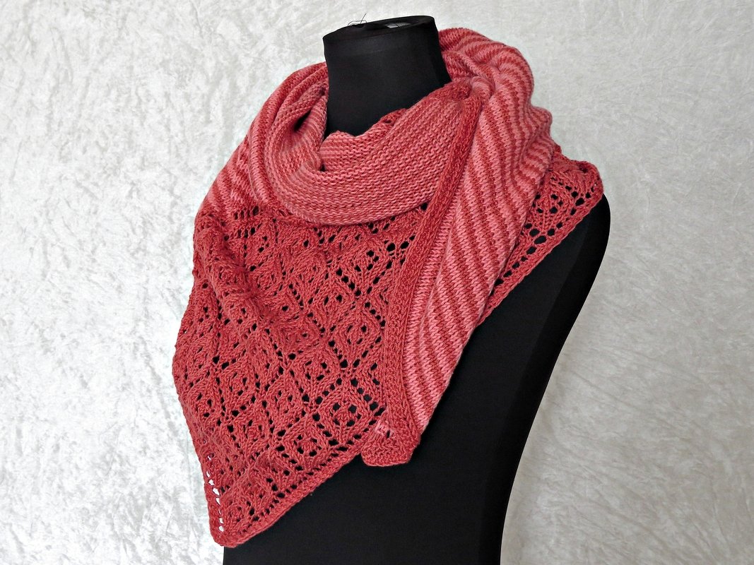 Strickanleitung Tuch, Dreieckstuch stricken Amrun