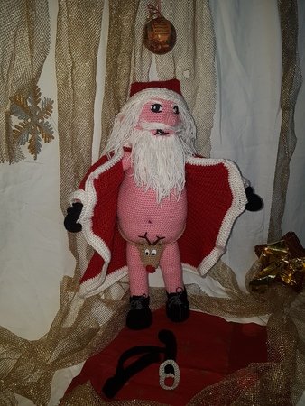 Häkelanleitung Strippender Santa Claus (60 cm hoch)