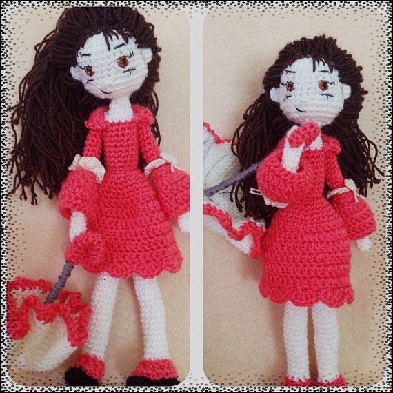 Amigurumi Girl With Umbrella - PDF Pattern - Image 2