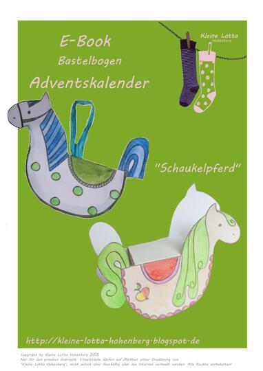 Bastelbogen Adventskalender "Schaukelpferd Lotti" kinderleicht