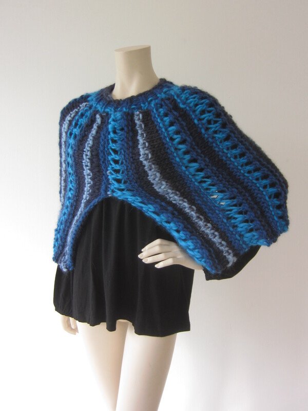 “4-Farben – 4-Muster – Poncho-Loop“ Stricken, auch für Anfänger geeignet - Bild 3