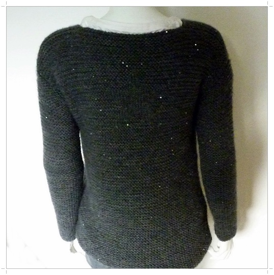 Rippenpullover mit Sternen und Glitzer, E-Book S, M, L