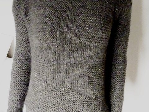 Rippenpullover mit Sternen und Glitzer, E-Book S, M, L