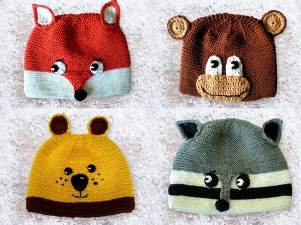 Knitting & Crochet Tutorial Animal Caps