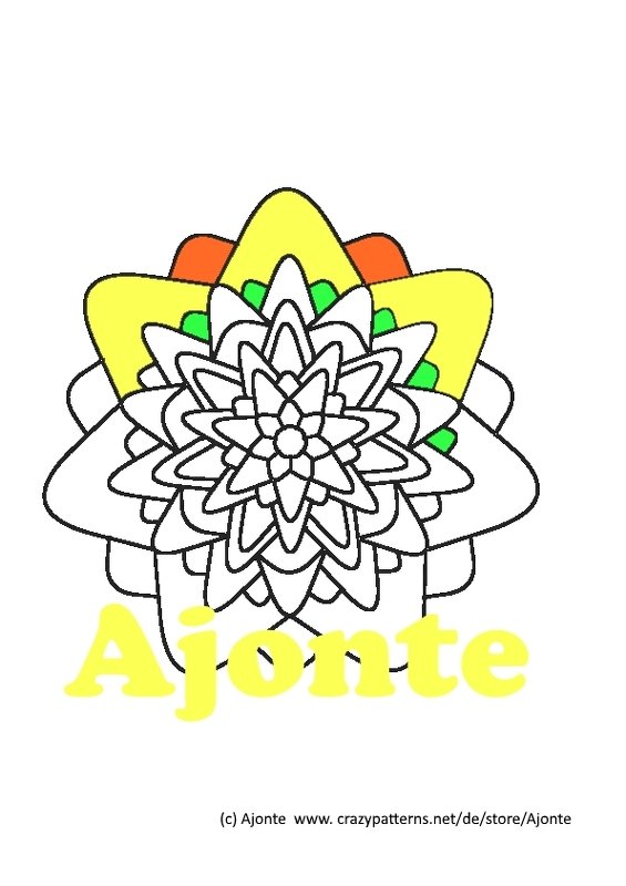 Mandala - Blume - Ausmalbild - Window Color