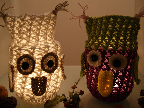 Häkelanleitung Eulen-Glas