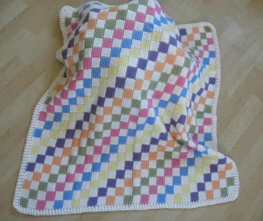 Baby Blanket Entrelac Crochet