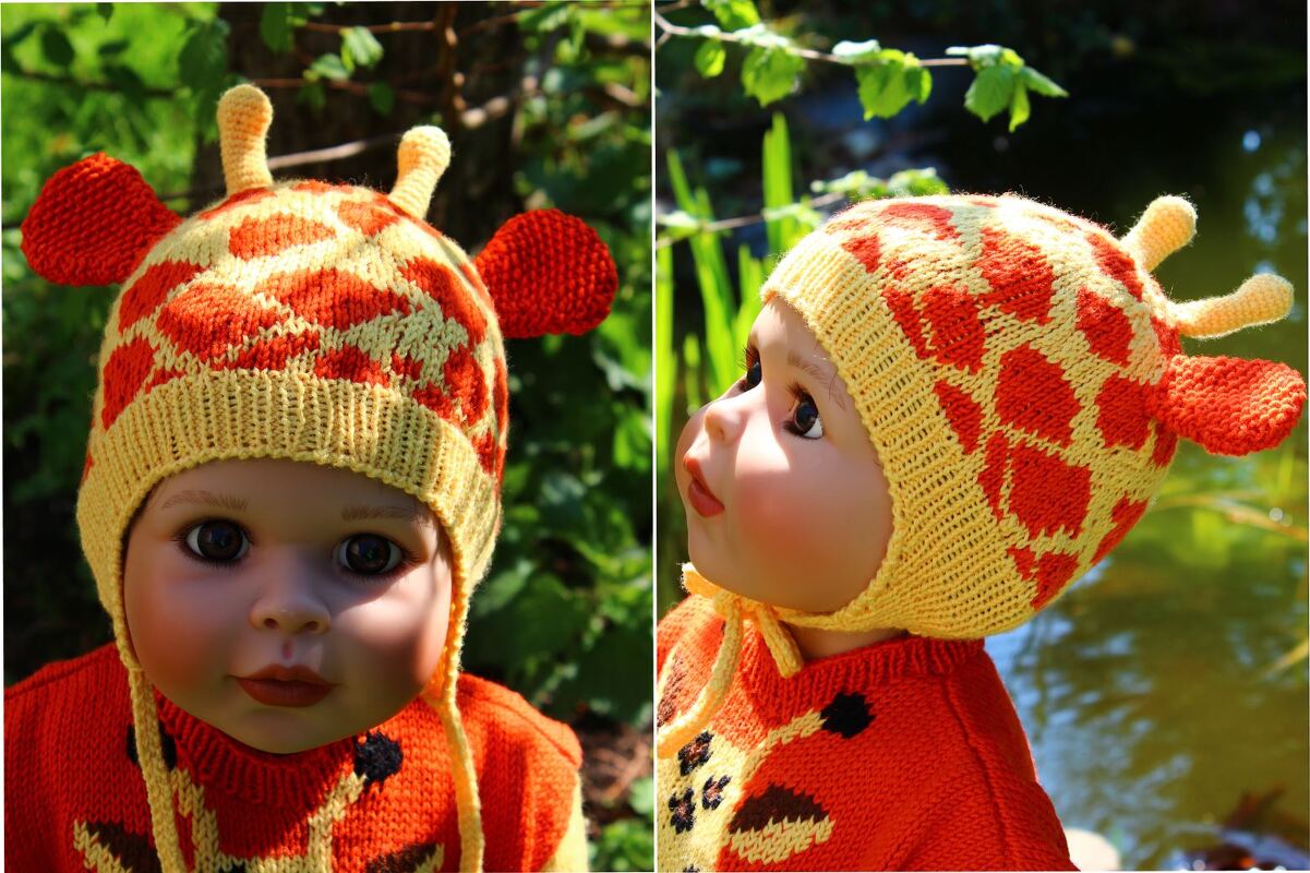 Strickanleitung für Kindermütze Giraffe