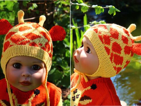 Strickanleitung für Kindermütze Giraffe