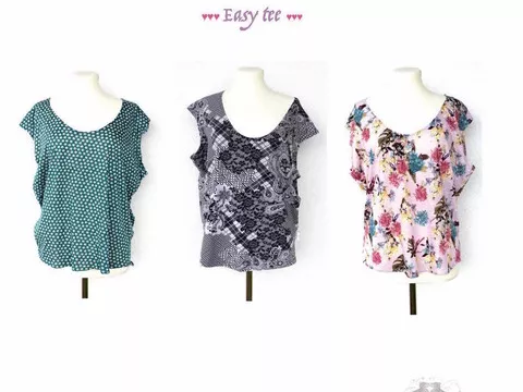 Easy tee *** freEBook Shirt in 7 Größen XS-L/XL GRATIS Schnittmuster & Nähanleitung - Nähen auch für Anfänger DIY Design von firstloungeberlin