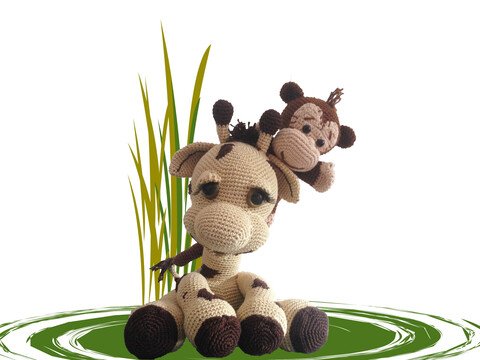 Giraffe Nick und Affe Paul Häkelanleitung Amigurumi