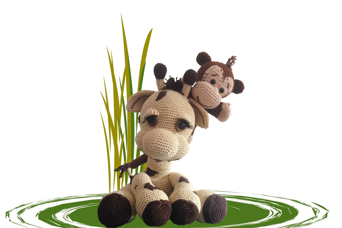 Giraffe Nick und Affe Paul Häkelanleitung Amigurumi - Bild 2