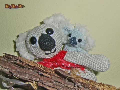 Geschenke-Tasche oder Adventskalender Tiere, Koala - gehäkelt von Dadade 