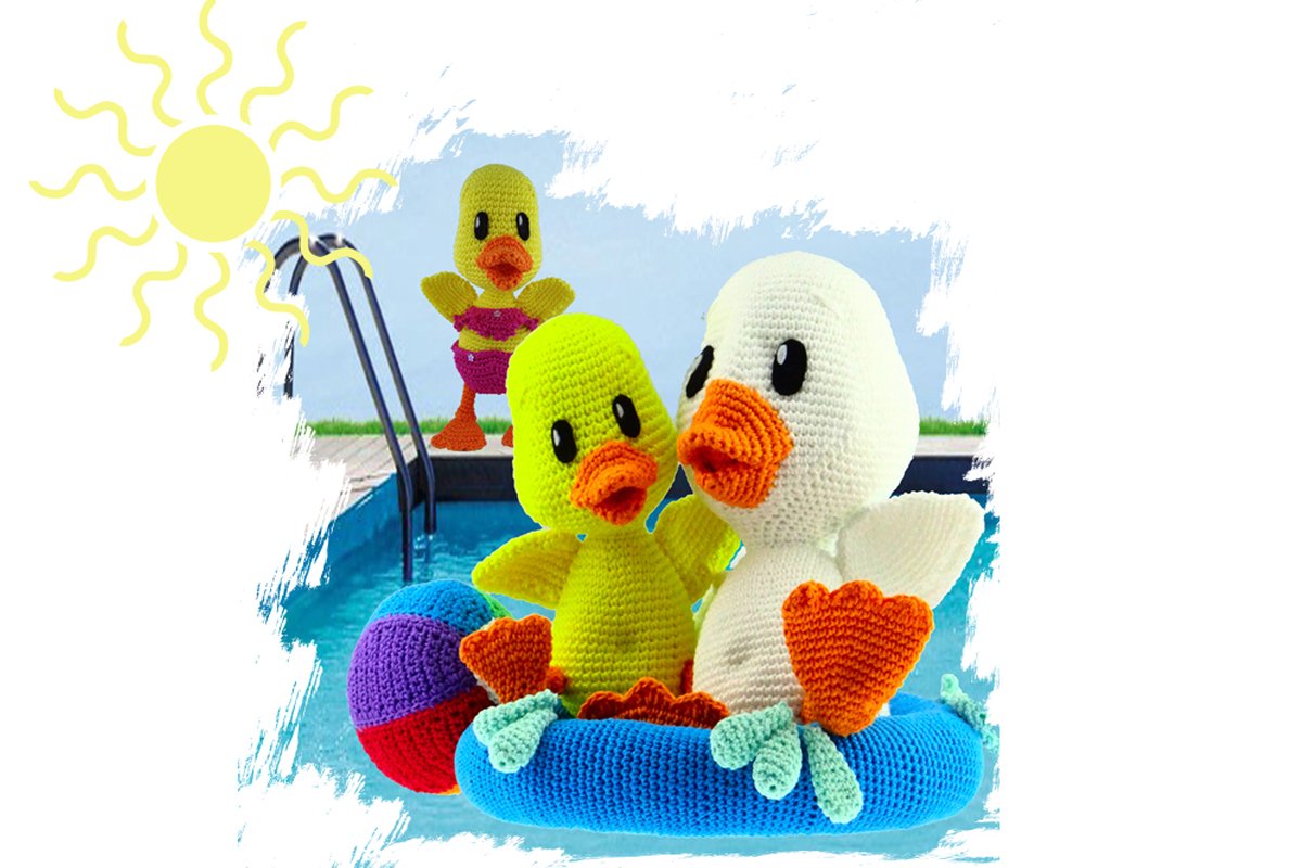 Entchen Plitsch Platsch Wasserspaß Häkelanleitung Amigurumi - Bild 2