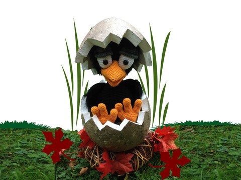 Rabenbaby Rafael Häkelanleitung Amigurumi