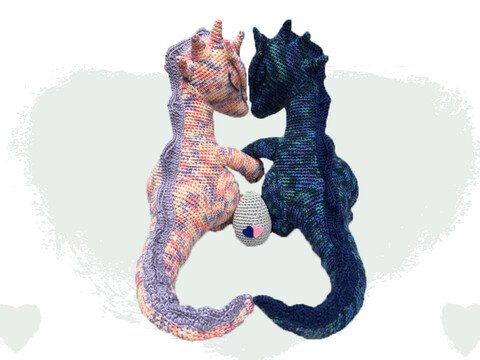 Dragon Love Pattern Amigurumi