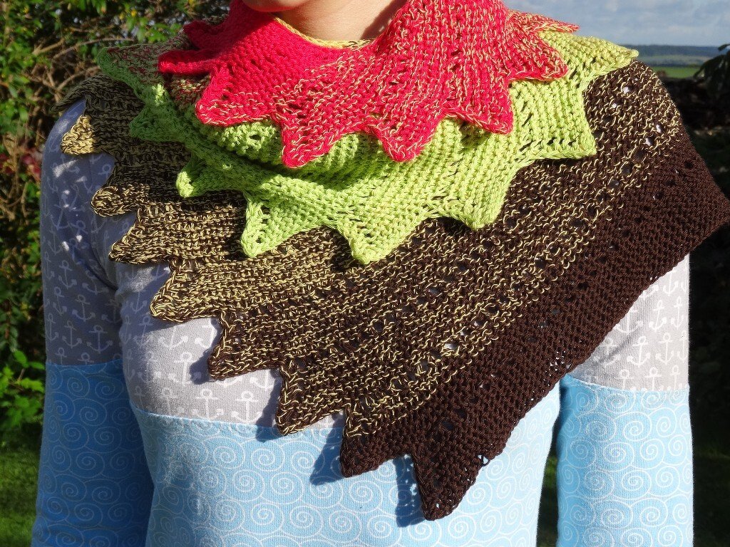 Drachentuch gestrickt Strickanleitung