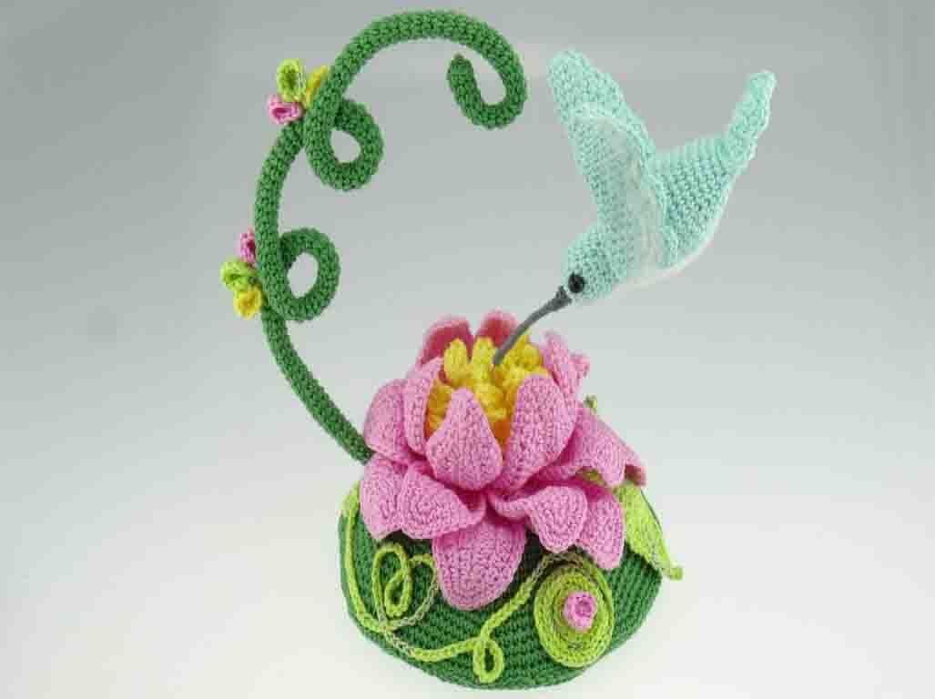 Hänge Dekoration Kolibri Häkelanleitung Amigurumi - Bild 3