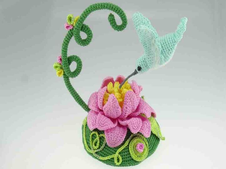 Hänge Dekoration Kolibri Häkelanleitung Amigurumi