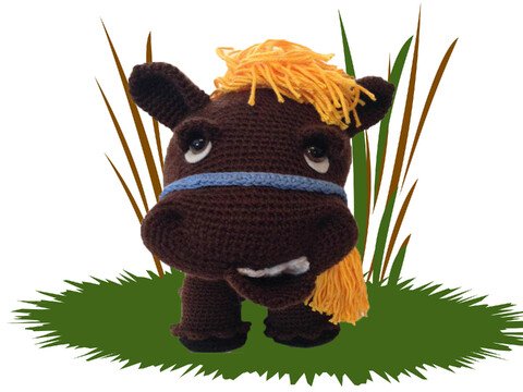 Pferd - Casino das Bauernhofpferd Häkelanleitung Amigurumi