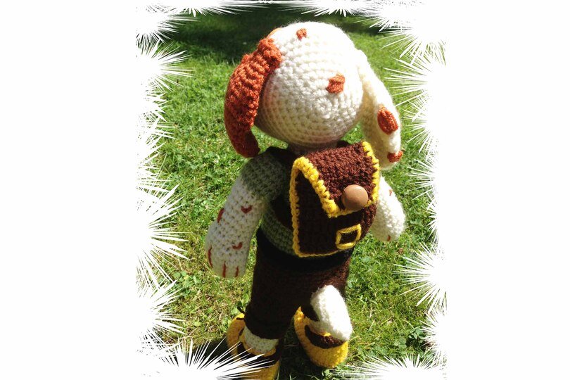 Hund Bobby der Schulhund Häkelanleitung Amigurumi