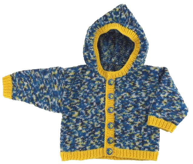 Strickanleitung Kapuzenjacke "Kunterbunt" Gr. 62/68