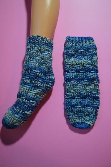 Spiral Socken Super Easy, warme Wintersocken, Haussocken, leicht und schnell gehäkelt Gr. 32-45 (47)