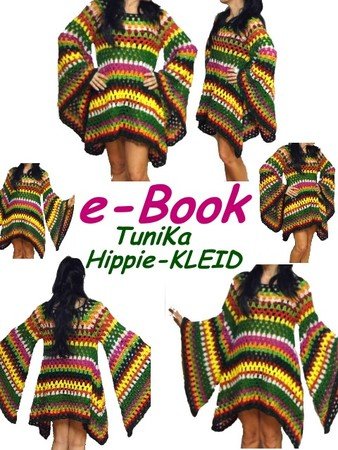 E-Book * hiPPie Kleid - Tunika * Häkelanleitung, pdf-Datei, HäkelKLEID, Granny Square, 