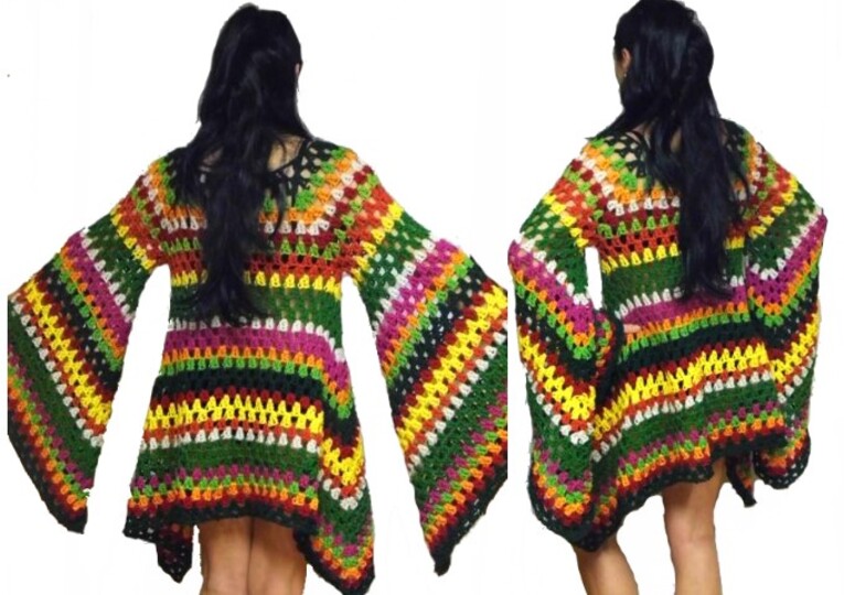 E-Book * hiPPie Kleid - Tunika * Häkelanleitung, pdf-Datei, HäkelKLEID, Granny Square, 