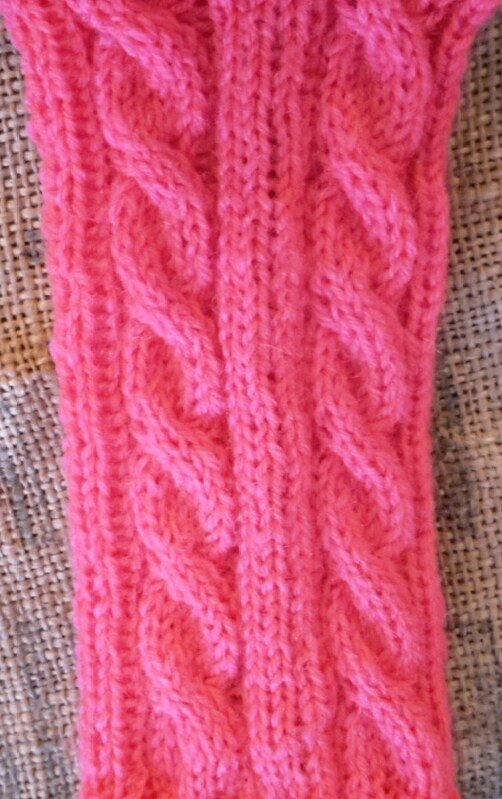 Socken Gr. 37/38 mit Zopfmuster