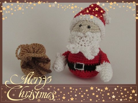 Häkelanleitung Santa Wuschel Weihnachtsmann