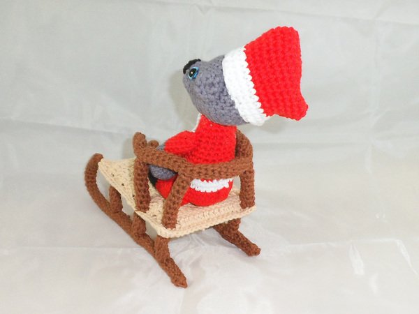 Weihnachtsmann Teddy Mit Schlitten Sack Hakelanleitung