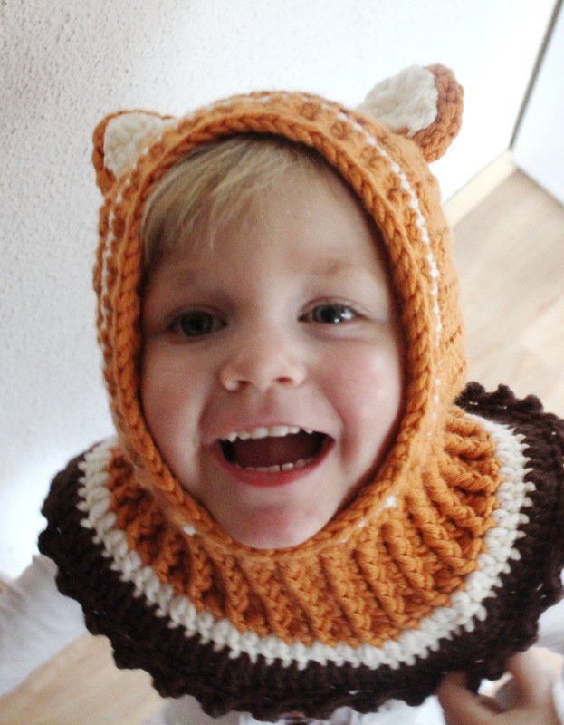 Schlauchmütze "Fuchs" Anleitung für Größen von 1-2 und von 2-3 Jahre - Bild 2