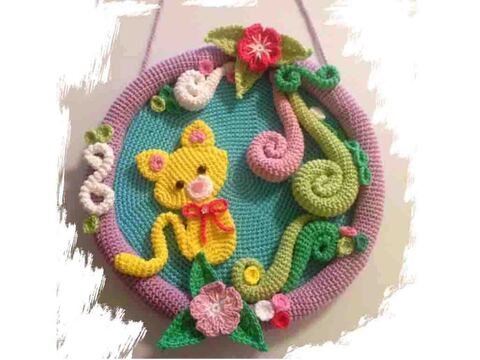 Haustürschild 003 Katze Häkelanleitung Amigurumi