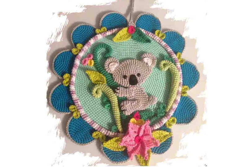 Haustürschild 004 Koala Häkelanleitung Amigurumi