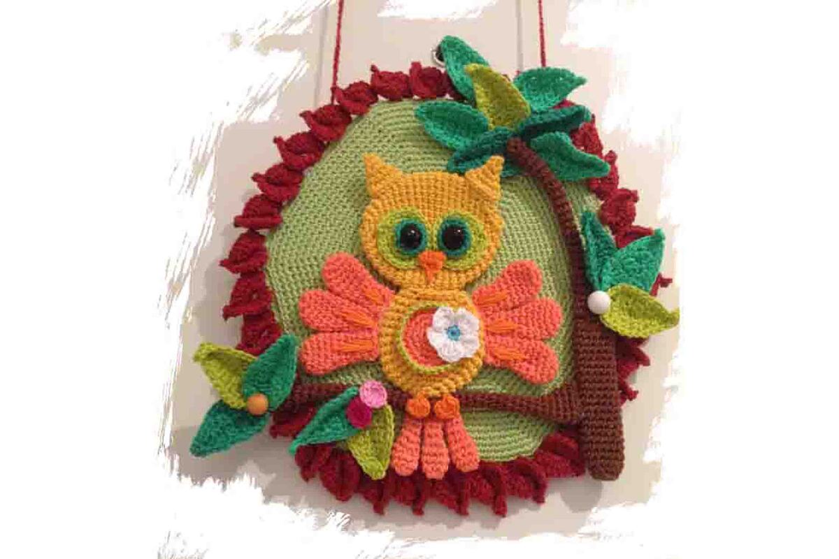 Haustürschild 005 Eule Häkelanleitung Amigurumi