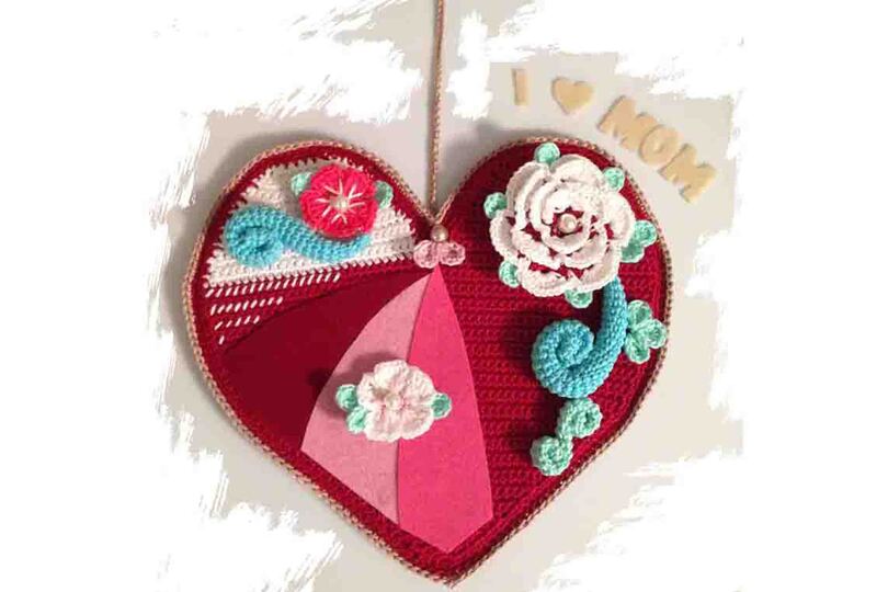 Haustürschild 006 Herz Häkelanleitung Amigurumi
