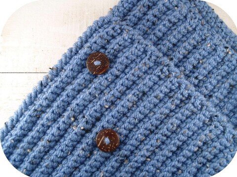 Häkelanleitung Schal zum Zuknöpfen (Häkel-Loop)