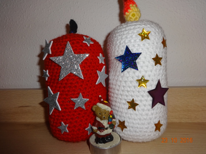 Kerzen einfach gehäkelt