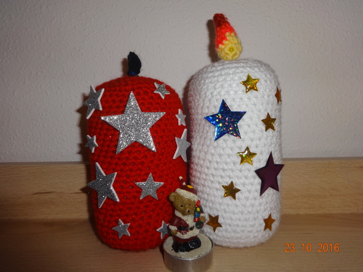 Kerzen einfach gehäkelt