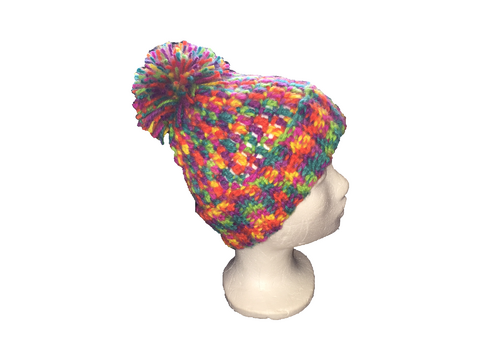 Bommelmütze Mütze mit großem Bommel häkeln