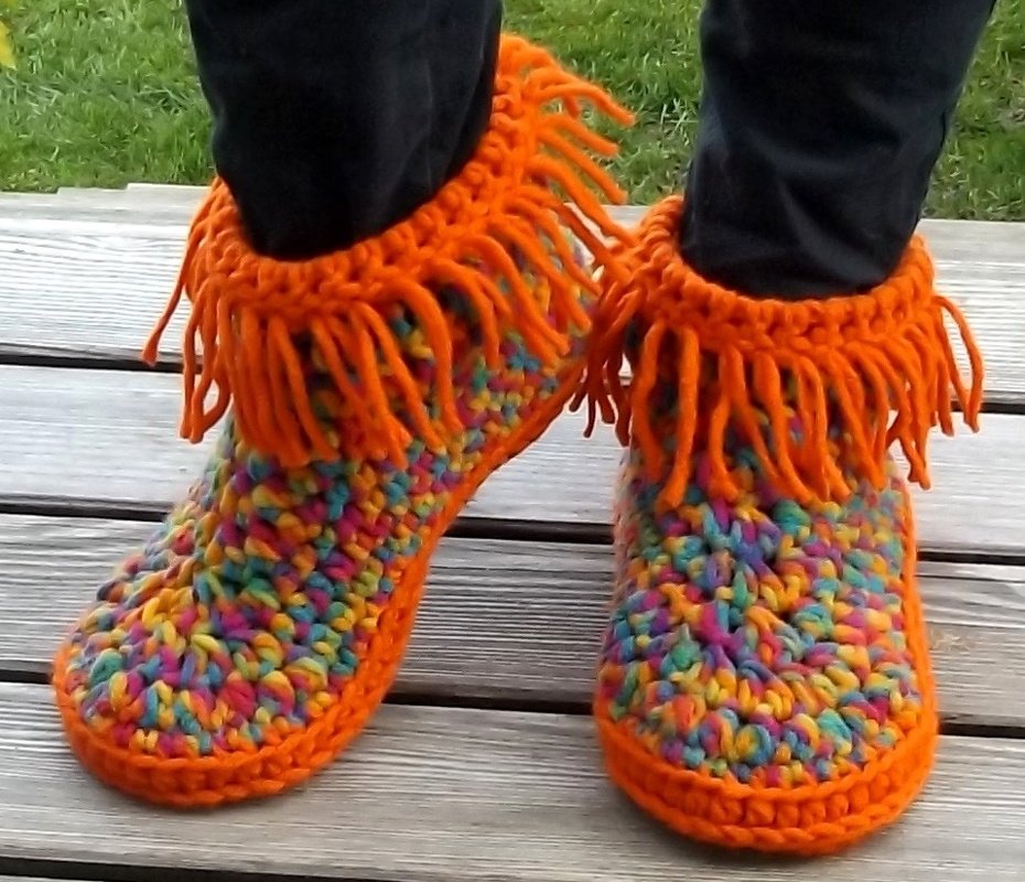 Häkelanleitung Hausschuhe Sioux, Gr. 36 - 41 - Bild 2