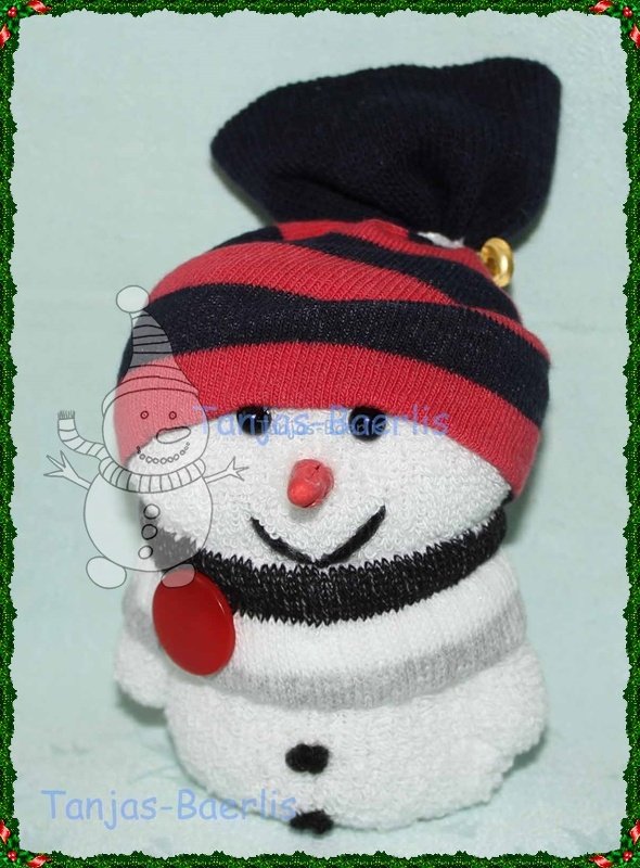 Süßer Schneemann aus der Socke - Bild 5