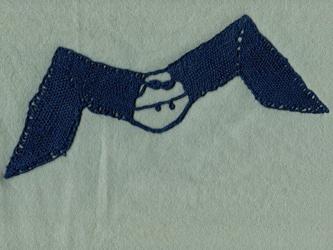 geklöppelte Fledermaus