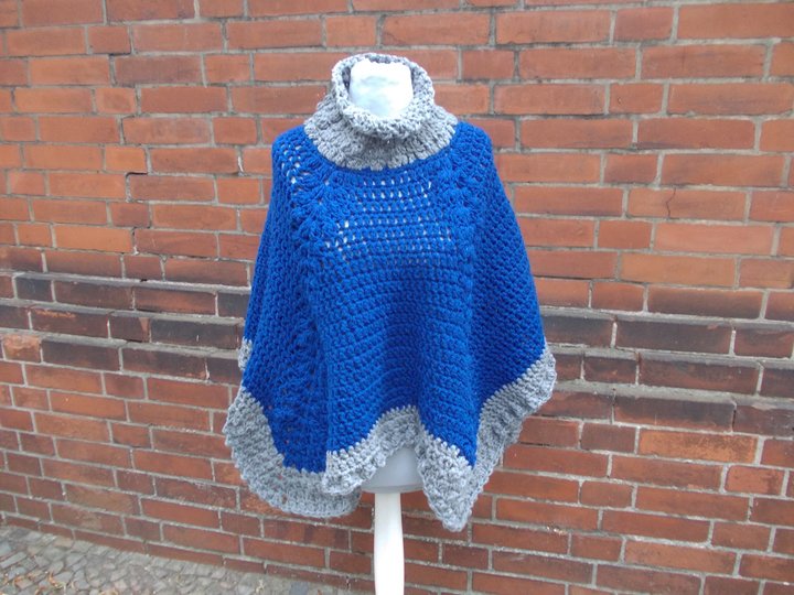 Häkelanleitung für Poncho und Beanie im Set