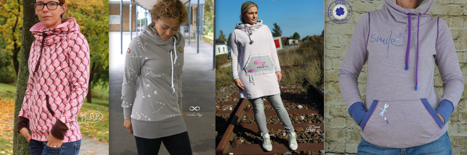 E-Book Hoodie Joline XS-XXXL incl. Plotterdatei