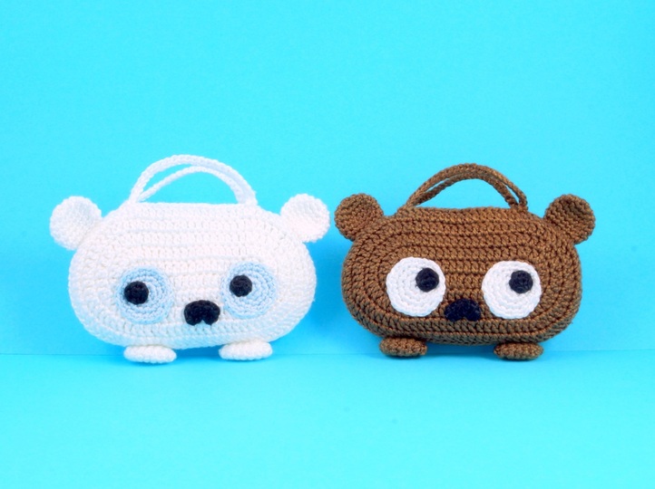 Adventskalender Eisbär und Braunbär Häkelanleitung