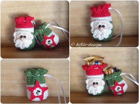 Häkelanleitung Adventskalender Weihnachtsmann / 2 Größen / 2 Motive 