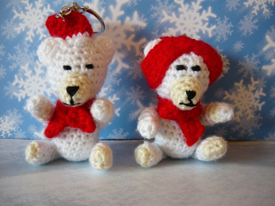 H&auml;kelanleitung Eisb&auml;r Schl&uuml;sselanh&auml;nger / Geschenkanh&auml;nger