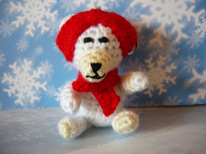 H&auml;kelanleitung Eisb&auml;r Schl&uuml;sselanh&auml;nger / Geschenkanh&auml;nger